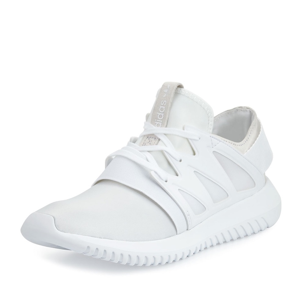 Adidas Tubular white athletic shoes